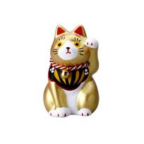Craftsman House Folk Lucky Gold Small Maneki-neko (Lucky Cat) - Crafts, Charm, (Fortune), auksas
