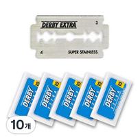 DERBY Extra Classic Razor Double-sided Blades, Pack of 10, 10 Pieces ,Korean razor blade white