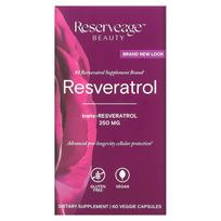 Reserveage Beauty, Resveratrol, 250 mg, 60 daržovių kapsulių
