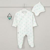 Dalfong Mint Tulip Space suit + Hat Set size 70, Korea best childrens clothes gray