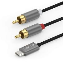 Cubilux USB C į RCA stereo garso C tipo į RCA išvestį AUX Suderinamas su iPhone Pro iPad Pro iPad Air Samsung Pixel 3M laidas, Laidas, 16/15 Max,