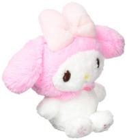 Nakajima Corporation Fluffy My Melody Mažas Rožinis 21cm x 26cm x 14cm Sanrio My Melody Pliušinis Žaislas 143075-20 white