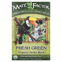 Mate Factor Yerba Mate Fresh Green Tea, 24 Tea Bags, 2.96 oz (84g) beige