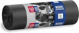 Juodi šiukšlių maišai, 120 L, 10 vnt., atsparūs plyšimui