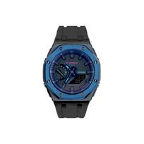 CASIO Unisex Liquid Crystal,Analog Dual Display Series Black Watch GA-2100VB-1A(Watch1--) black
