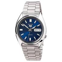 Seiko 5 serija 30 metrų atsparumas vandeniui automatinis/rankinis mechaninis judėjimas Plieninis dirželis 38 mm vyriškas laikrodis mėlynas ciferblatas SNXS77K1 mėlyna