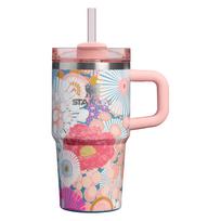Stanley 1913 Quencher Flow State Vakuuminė izoliacija Sorbeto 20 oz L H2.0 puodelis, Laukinių gėlių, / 0,59 gray