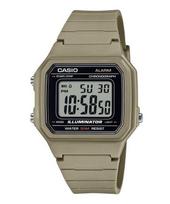 Casio Jaunimo skaitmeninis dervos dirželis, kvarcinis W-217H-5AV vyriškas laikrodis juoda