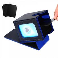 Venssu Deck Case, Trading Card Case, Card Display Window, 100 Pieces, Compatible with Double and Triple Sleeves, Vertical Holder, 2 Dividers and 1 Top black