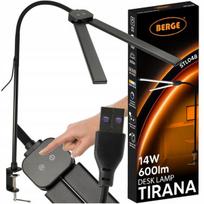 Led stalinė lempa su spaustuku, 14w, Cct, reguliuojama
