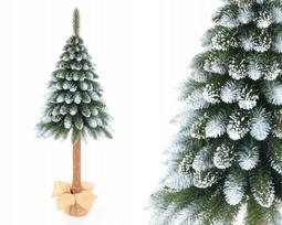 Dirbtinė eglutė Erbis „Diamond Fir“ ant natūralaus kamieno, 140 cm