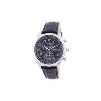 SEIKO waterproof stainless steel case leather strap Quartz men's watch black PC255P1 SPC255P1 juoda