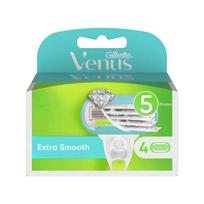 Venus Extra Smooth moteriški skustukų peiliukai, 1 rinkinys, 4 vienetai blue