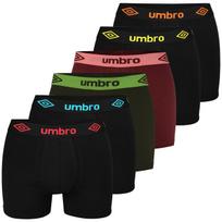 UMBRO Men's Boxer Shorts Cotton 6 Pack M įvairiaspalvė spalva