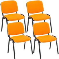 4 lankytojų kėdžių rinkinys "Ken" audinys, Oranžinė
