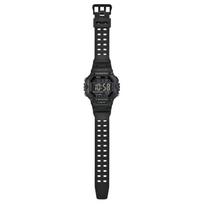 CASIO skaitmeninis 100 metrų atsparus vandeniui stilingas paprastas didelis LED ekranas Kvarcinis dervos dirželis vyriškas laikrodis juodas ciferblatas AE-1600HX-1BV juoda