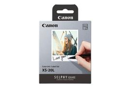 Spalvotų rašalo etikečių rinkinys, skirtas Canon SELPHY SQUARE QX10 XS-20L
