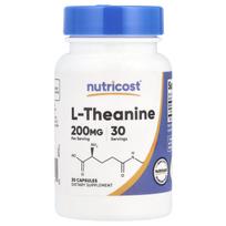 Nutricost, l-teaninas, 200mg, 30 kapsulių