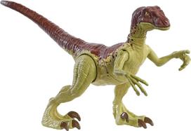 Mattel Jurassic World Realistiškas mini veiksmo figūrėlės Slash Velociraptor 4 ir GWN32 Attack! [Dinozaurų žaislas] [Nuo amžiaus] beige