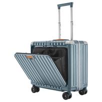 Dream Traveler Front-Opening Aluminum Frame Carry-On Luggage 18 inch (Carry-on) gray
