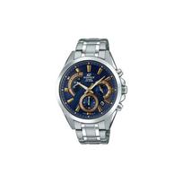 Casio EDIFICE 100 meters waterproof quartz movement stainless steel strap Japanese and Korean watch men's watch blue dial EFV-580D-2AVUDF mėlyna