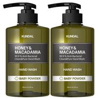 Kundal Honey & Macadamia Clean & Pure Hand Wash Baby Powder, 258ml, 2 units black