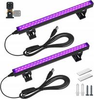 2x Uv Led Lempos Juodos Šviesos 10w 29cm Usb Šventėms