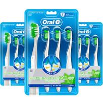 Oral-B Cross Action Green Tea 35-bristle toothbrush, 3 packs, 3 pieces blue