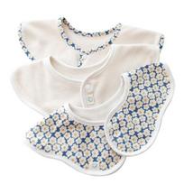 Dream tofu organic bias pattern 360 rolling bib 3-piece set, i can fry, 1 set white