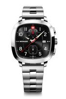 Wenger 01.1933.109 Men's Vintage Sport ChronoWatch sidabras