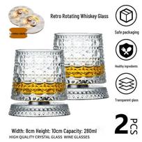 Youluo Rotating Crystal Whiskey & Brandy Glass gray