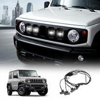 FDAIUN Car Front Grille LED Light Set for Suzuki Jimny JB64 JB74 JC74 Position Daytime Running Custom Installation Video Set Add-on (2018-Present) - balta