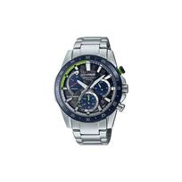 Casio Edifice Scuderia AlphaTauri Chronometras Vandeniui atsparus Smūgiams atsparus Kvarcinis mechanizmas Nerūdijančio plieno apyrankė Vyriški laikrodžiai Mėlynas EFS-S580AT-1A Blue Dial gray