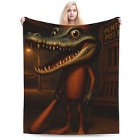 Itališkas smegenų puvimo memų juokingas flanelinis pledas Patogūs itin minkšti metami pledai sofai Antklodė 75x90cm black