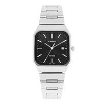 Casio Unisex Metalinis Laikrodis Analoginis Kvadratinis Mtp B185d 1avdf MTP-B185D-1AVDF black