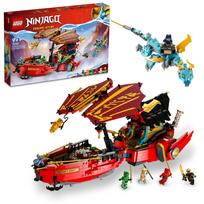 LEGO Ninjago oro mūšio laivas Bounty žaislų blokas mergaitėms 9 10 11 pradinės mokyklos mokinių kovinis robotas 71797