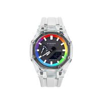 CASIO Unisex Skystųjų kristalų, Analoginis dvigubo ekrano serija 48,5 mm Juodas laikrodis GA-2100-7A(Watch8--) Regular Watch Box black