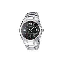 CASIO EDIFICE Kvarcinis Mechanizmas Nerūdijančio Plieno Apyrankė Laikrodis Vyriški Laikrodžiai Juodas Ciferblatas EF-125D-1AV Silver Strap black