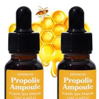 Green Log Propolis Ampoule Folliculitis Pimple Chin Acne Trouble Soothing Serum Essence Extract Made in Australia, 12ml, 2 pcs. yellow