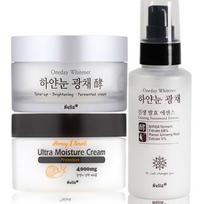 Nella White Eye Glow esencija 100 ml + Fermentuotas tonuojamasis kremas 50 ml + Premium sraigių kremas 80 ml rinkinys, 1 rinkinys gray