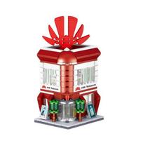 LIN07 Komunikacijos parduotuvė LEGO suderinami mini blokeliai 00818, įvairių spalvų, populiarūs Korėjos žaislai red