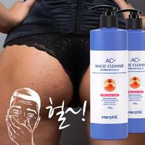 Merpil body acne/back acne improvement/licensed AC+magic body wash baby cotton scent, 500g, 2 units white
