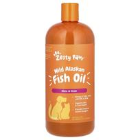 Laukinio Aliaskos žuvų taukai, Šunims ir katėms, Visų amžiaus, 946 ml (32 fl oz) orange