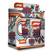 Topps Formulė 1 2024 Turbo Attax Pilna Dėžė Turbo Ataka Pilna Dėžė - balta