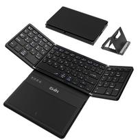 EWiN Belaidė Sulankstoma Bluetooth Klaviatūra Japoniška Išdėstymas Didelis Jutiklinis Skydelis ir Skaičių Klaviatūra Viso Dydžio Bluetooth Klaviatūra Gali Prisijungti iki 3 Įrenginių juoda