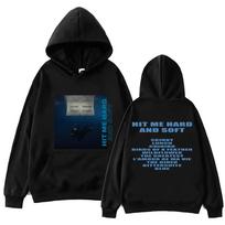 Billie Eilish Hit Me Hard and Soft Hoodis Vintage skalauta medvilnė Grafinis megztinis Unisex Oversized Alt Pop Streetwear Viršus Prekė Dovanų 2026 Karštas išpardavimas M black