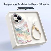 Huawei Pura Series National Trend Shockproof Phone Case with Lanyard Huawei Pura70 Pro/Pro+ gray