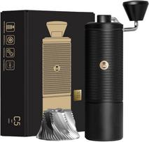 TIMEMORE Kuriko C5 ESP Hand Coffee External Warranty Grinder, All-Metal, Adjustment, Hand-Crank Operation, Labor-Saving, One-Year (C5 ESP-Black) beige