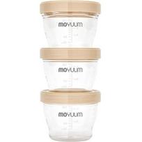 Moyum Infant Tritan baby food container 130ml, beige, 3 130ml baby food containers, 3 pieces, Popular Korean parenting items beige