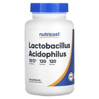 Nutricost, Lactobacillus acidophilus, 10 milijardų KSV, 120 kapsulių